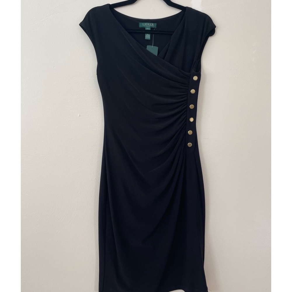 Ralph Lauren 4 | Black Cinched Button Dress